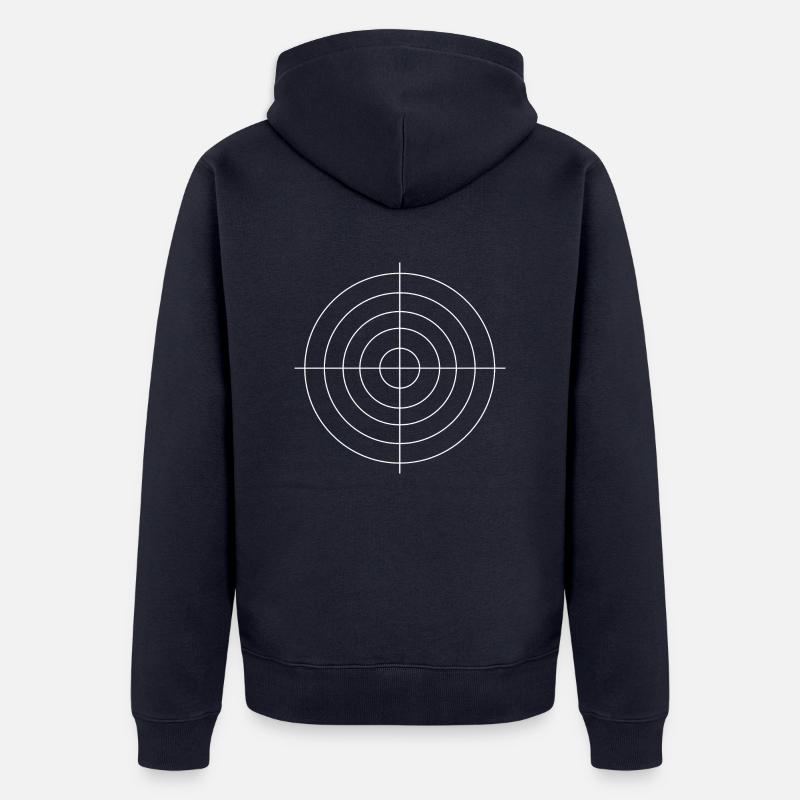 Cible cible | Objectif cible - Veste à capuche bio Premium Unisexe - bleu marine