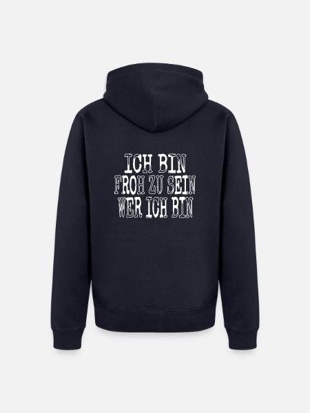 witzig frauenpower frauenrechte female cool - Unisex Premium Bio Zip Hoodie - Navy