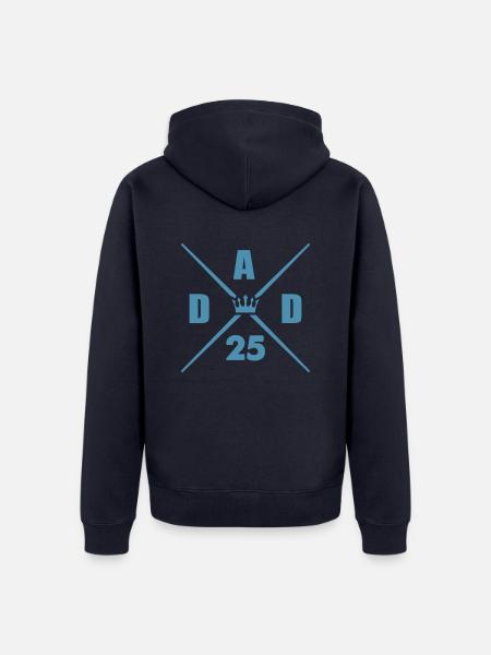 dad 25 daddy - Unisex Premium Organic Zip Hoodie - navy