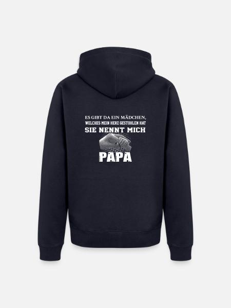 Papa Tochter - Unisex Premium Bio Zip Hoodie - Navy