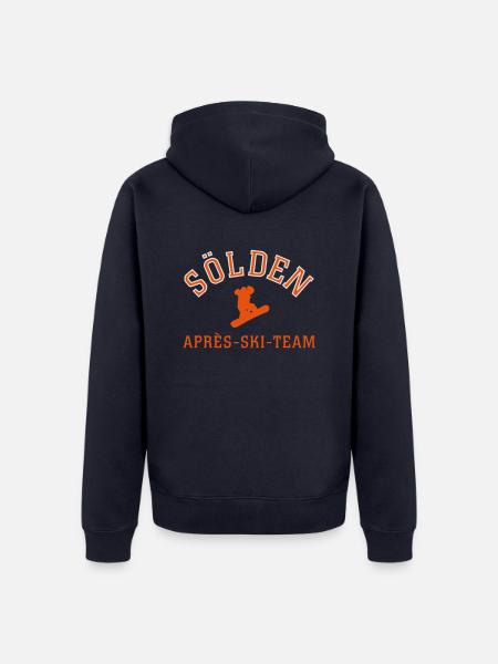 Sölden Après Ski T-Shirt - Unisex Premium Bio Zip Hoodie - Navy