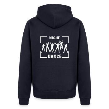Danse Musique de danse - Veste à capuche bio Premium Unisexe - bleu marine - Dos - Nico (187cm)