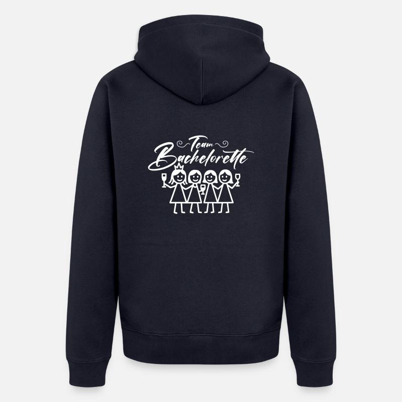 Bachelorette Team Mädels - Unisex Premium Bio Zip Hoodie - Navy
