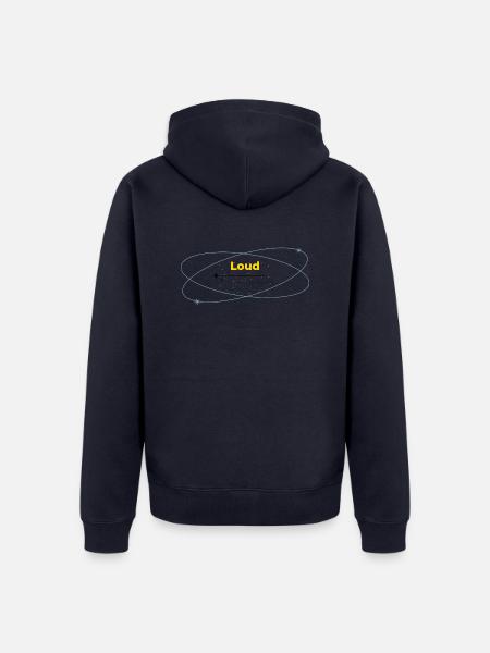 Loud in Silence helles Shirt - Unisex Premium Bio Zip Hoodie - Navy