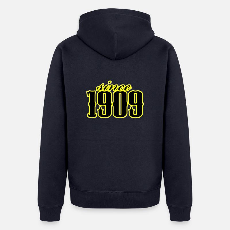 depuis 1909 (noir) - Veste à capuche bio Premium Unisexe - bleu marine
