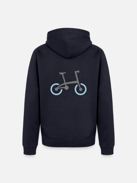Faltrad Klapprad 2C - 2F - Unisex Premium Bio Zip Hoodie - Navy