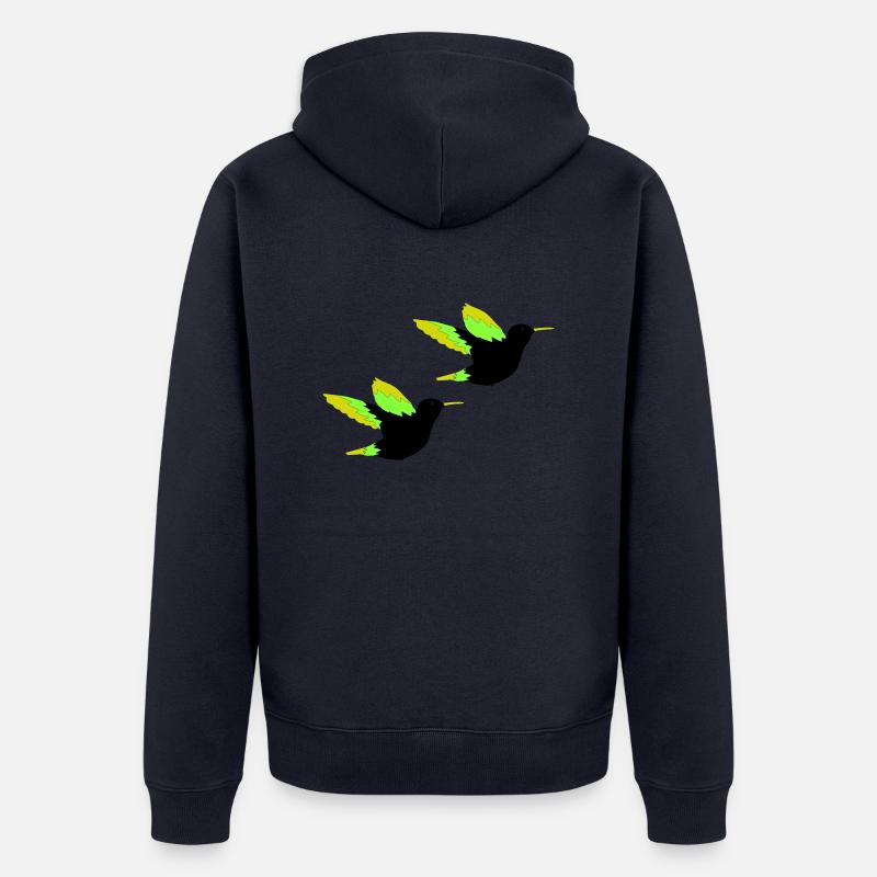 Colibri 02 - Veste à capuche bio Premium Unisexe - bleu marine