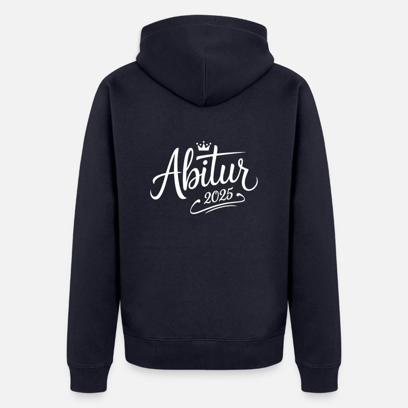 Abitur 2025 - Unisex Premium Bio Zip Hoodie - Navy