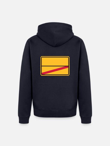 Ortsschild - Unisex Premium Bio Zip Hoodie - Navy