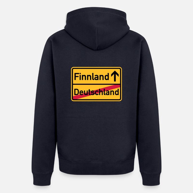 Finnland - Unisex Premium Bio Zip Hoodie - Navy