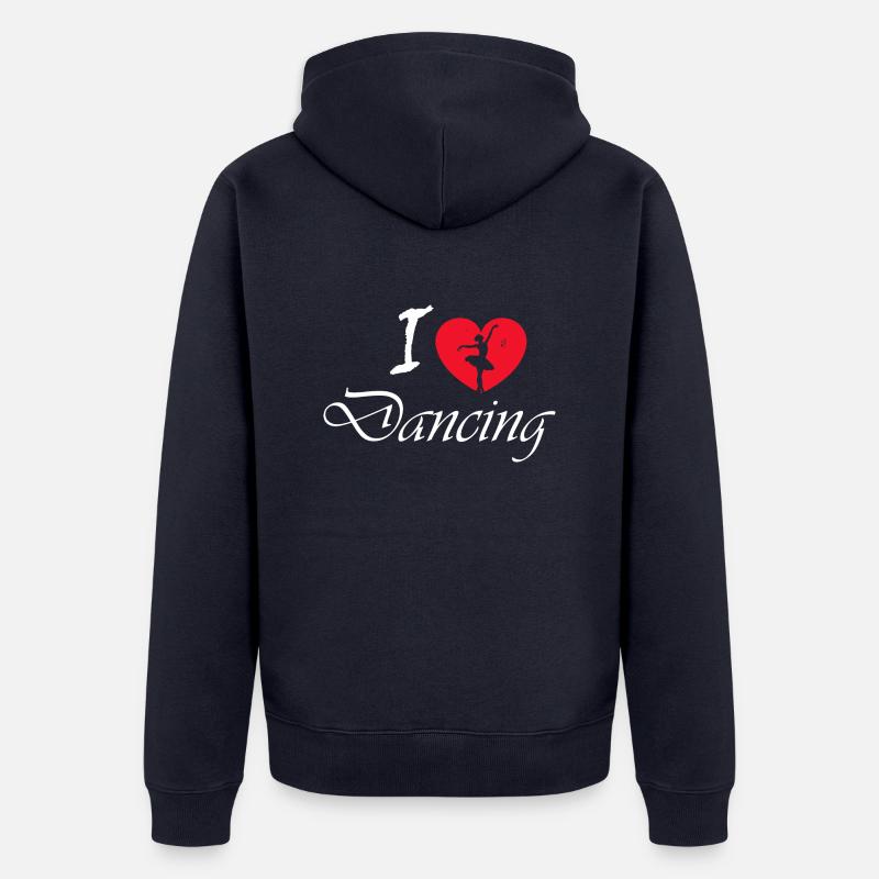 Danse Musique de danse - Veste à capuche bio Premium Unisexe - bleu marine