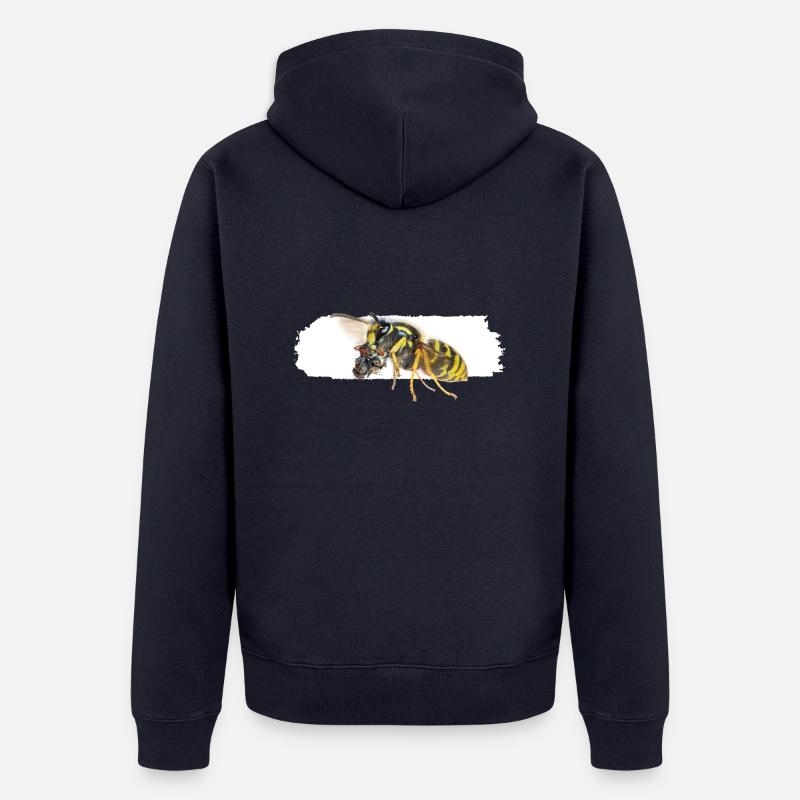 Guêpe pendant le transport - Veste à capuche bio Premium Unisexe - bleu marine
