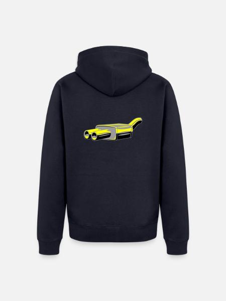 Exhale! - Unisex Premium Bio Zip Hoodie - Navy