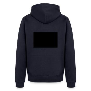 Flagge Bayern Rauten - Unisex Premium Bio Zip Hoodie - Navy - Hinten - Nico (187cm)