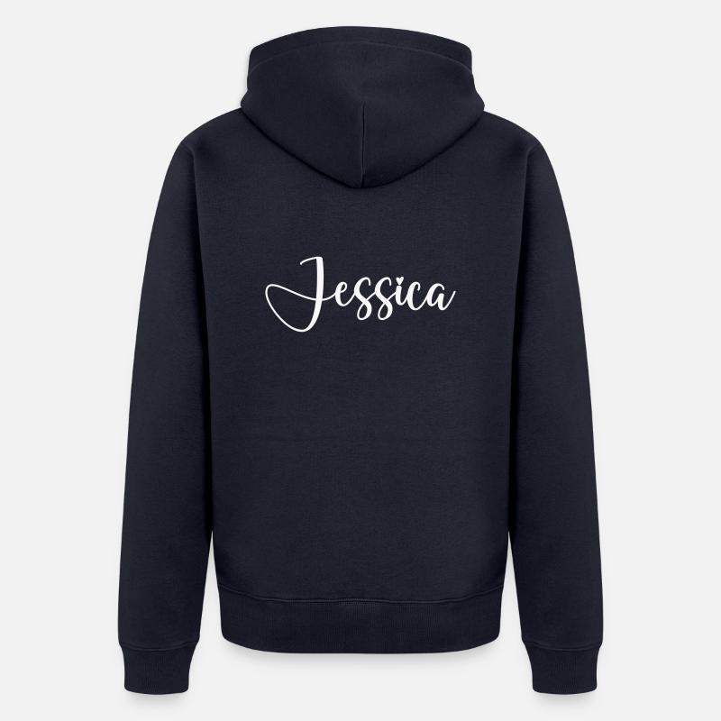Nom Jessica - Veste à capuche bio Premium Unisexe - bleu marine
