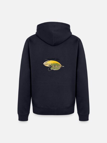 Emerald Gem - Unisex Premium Organic Zip Hoodie - navy