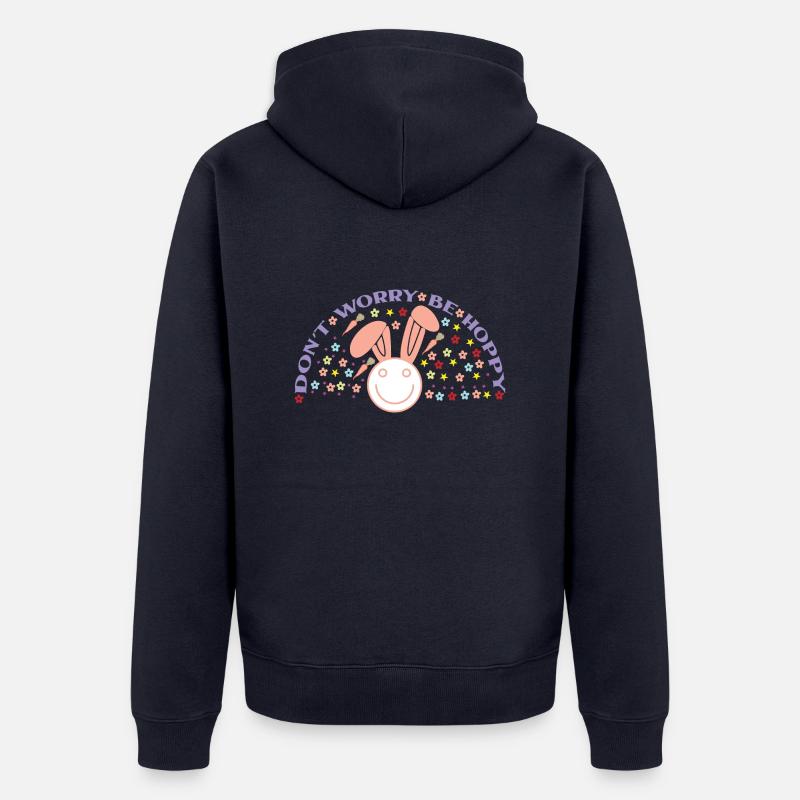 Dont Worry Be Hoppy - Veste à capuche bio Premium Unisexe - bleu marine