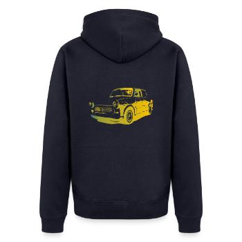  601 Tuning - Unisex Premium Bio Zip Hoodie - Navy - Hinten - Nico (187cm)