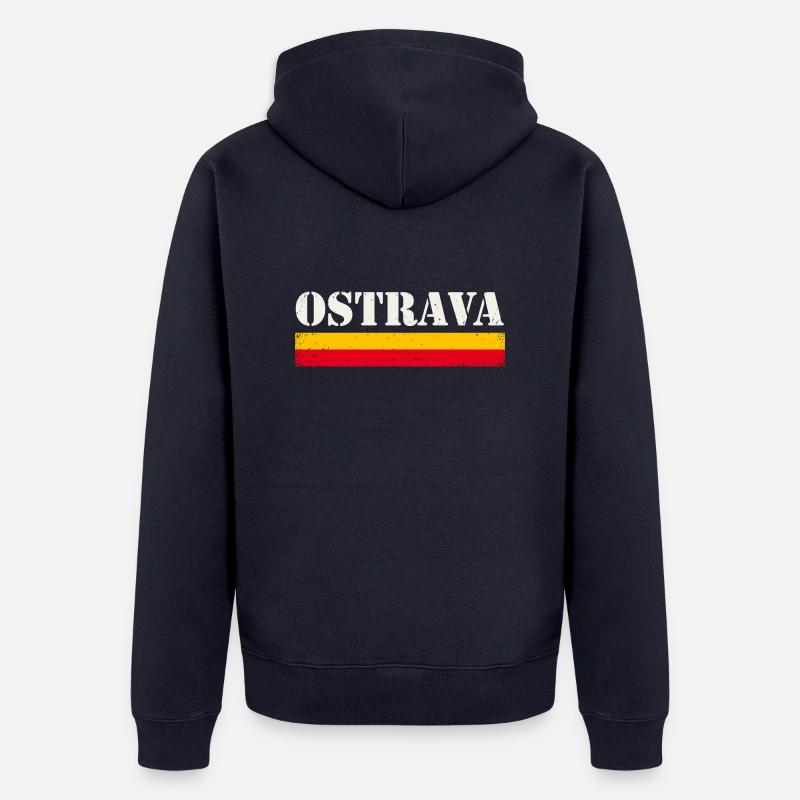 Ostrava - Veste à capuche bio Premium Unisexe - bleu marine