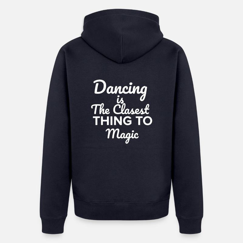 Danse Musique de danse - Veste à capuche bio Premium Unisexe - bleu marine