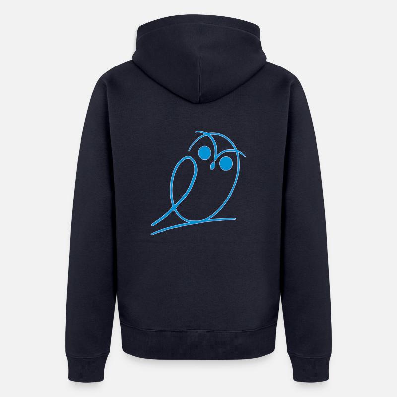 Eule - Unisex Premium Bio Zip Hoodie - Navy