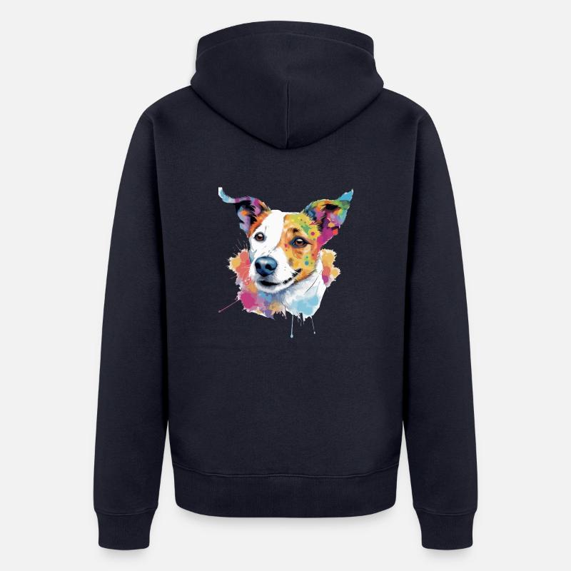 Lupin Jack russel - Veste à capuche bio Premium Unisexe - bleu marine