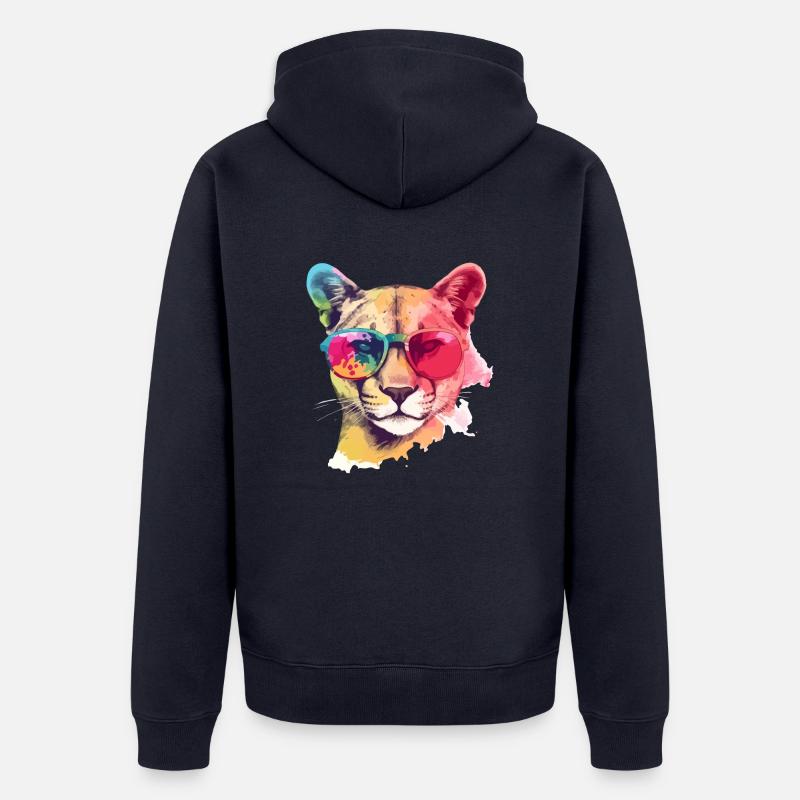 El malinus le cougar - Veste à capuche bio Premium Unisexe - bleu marine