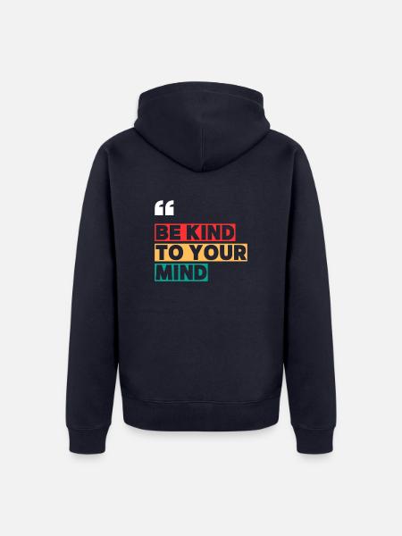 Motivation Verstand Inspiration Mindset - Unisex Premium Bio Zip Hoodie - Navy