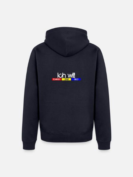 SCHMERZENSGELD - Unisex Premium Bio Zip Hoodie - Navy