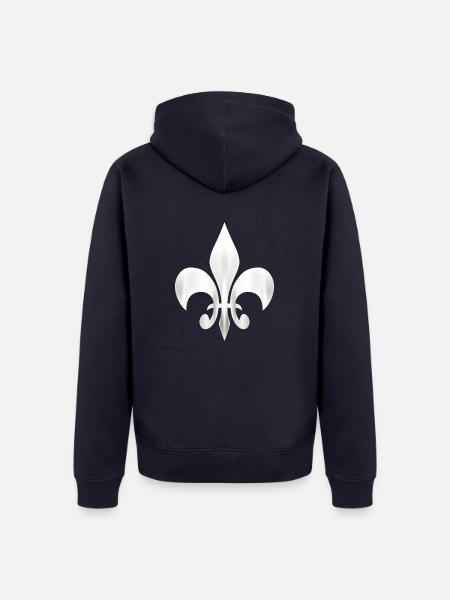 Lilie 3 - Unisex Premium Bio Zip Hoodie - Navy