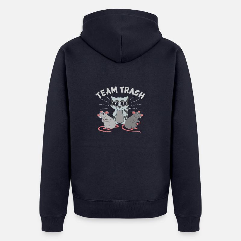 Team Trash Racoon Lover - Veste à capuche bio Premium Unisexe - bleu marine