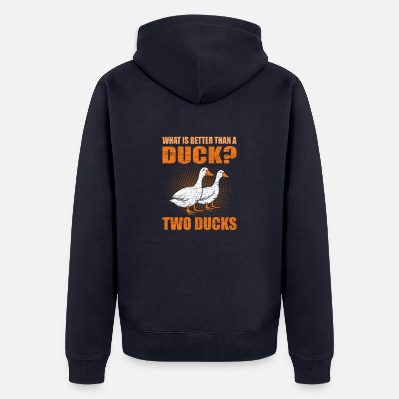 Canards - Veste à capuche bio Premium Unisexe - bleu marine