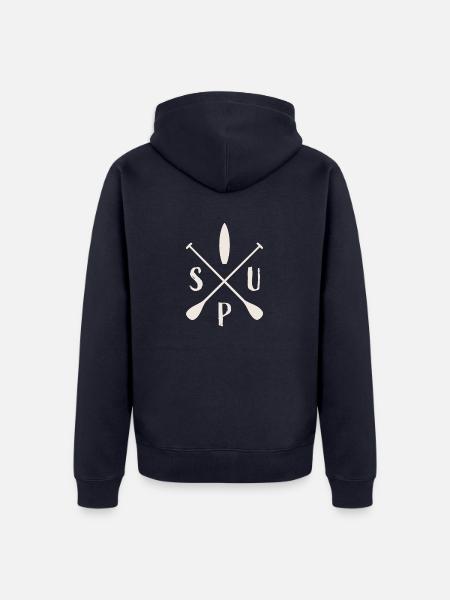 SUP Stand Up Paddling - Unisex Premium Bio Zip Hoodie - Navy