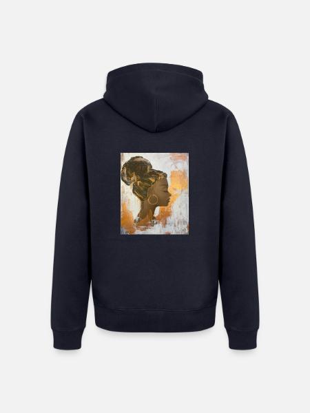 Afrikanische Königin - Unisex Premium Bio Zip Hoodie - Navy