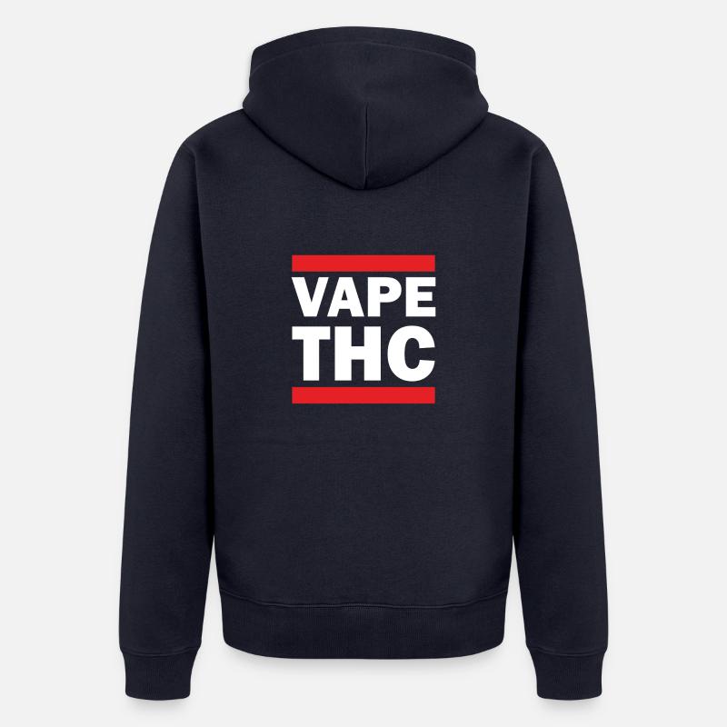 Vape THC Blanc - Veste à capuche bio Premium Unisexe - bleu marine