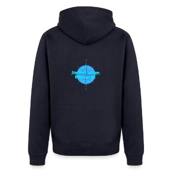 Explore the World - Spell - ApriNoeScor - Unisex Premium Organic Zip Hoodie - navy - Back - Nico (187cm)