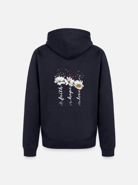 Christliche Sprüche - Unisex Premium Bio Zip Hoodie - Navy