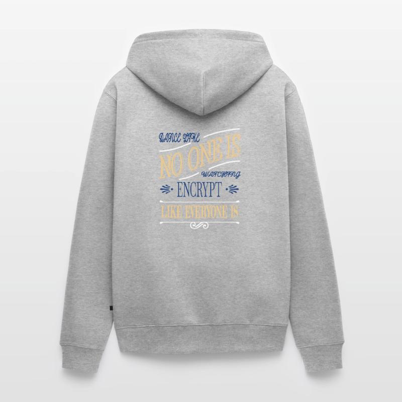 coding bday computer hacking code anonymous mask Unisex Premium Bio Zip Hoodie