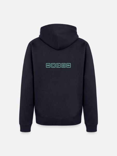 Turn the music on! - Unisex Premium Bio Zip Hoodie - Navy
