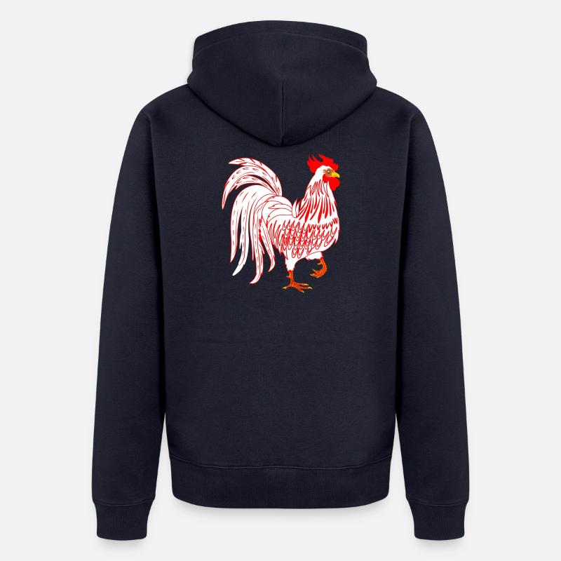 Coq coq coq coq co - Veste à capuche bio Premium Unisexe - bleu marine