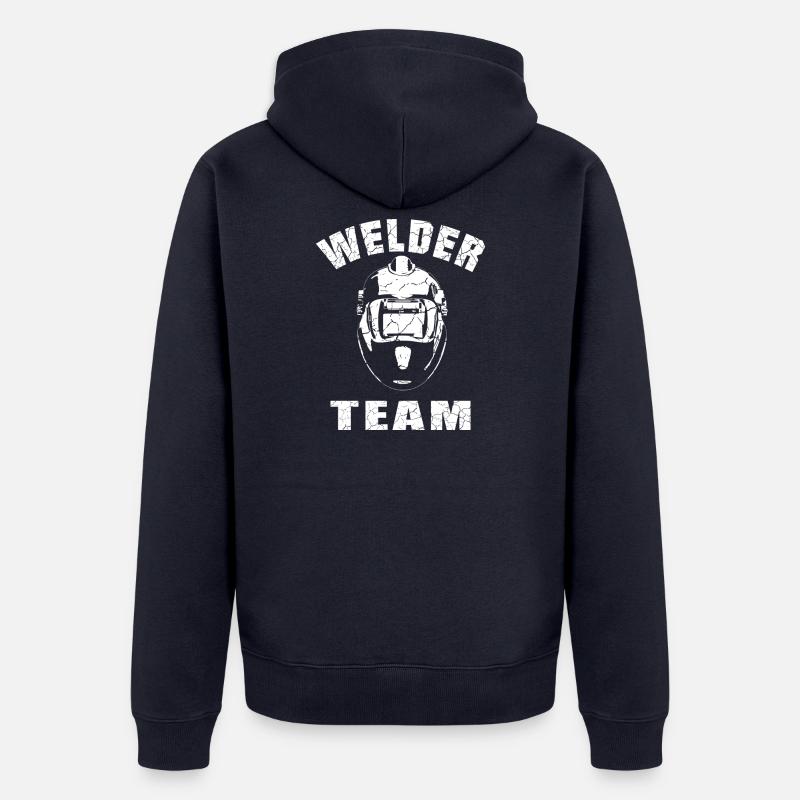 Conception de l’équipe de soudeurs - Veste à capuche bio Premium Unisexe - bleu marine