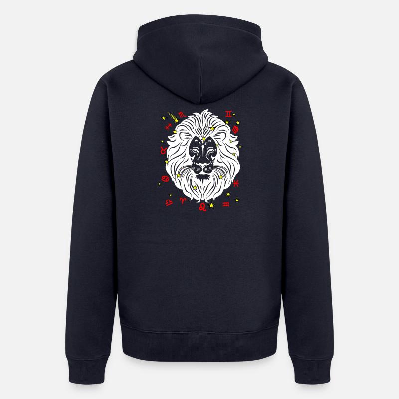 Couleur du lion - Veste à capuche bio Premium Unisexe - bleu marine