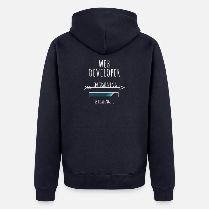 Web Developer in Ausbildung Beruf Geschenk - Unisex Premium Bio Zip Hoodie - Navy