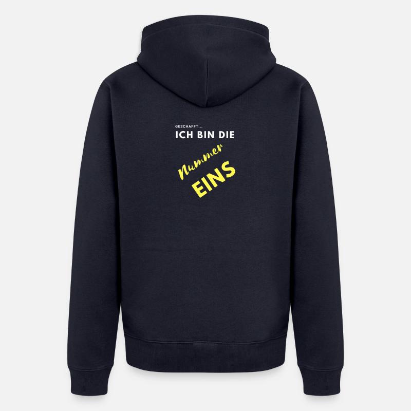 ich bin nummer eins - Unisex Premium Bio Zip Hoodie - Navy