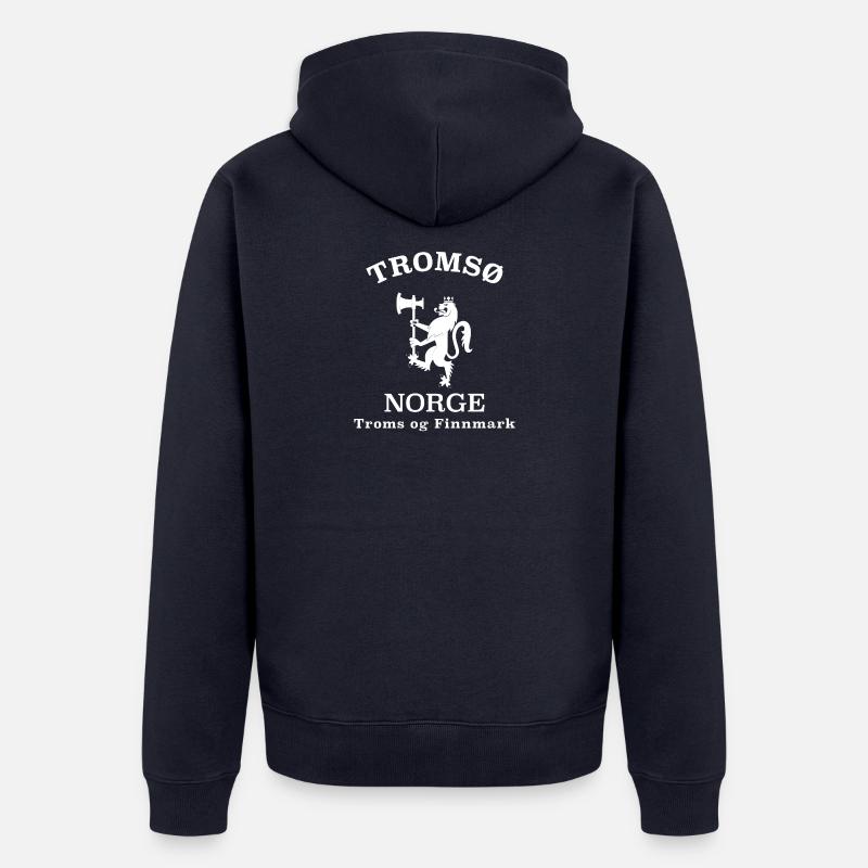 Tromsø Norge, Norvège - Veste à capuche bio Premium Unisexe - bleu marine