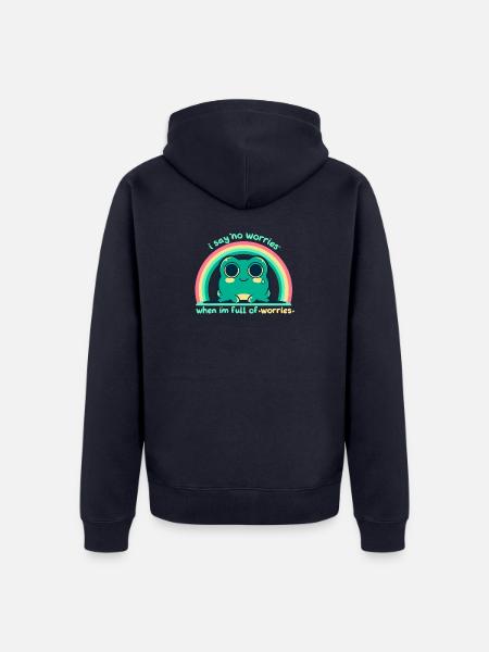 Voller Sorgen - Unisex Premium Bio Zip Hoodie - Navy