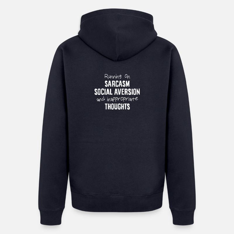 En cours d’exécution... - Veste à capuche bio Premium Unisexe - bleu marine