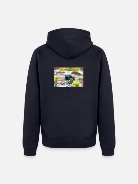 Birkhahn im Moos DSC 3331 - Unisex Premium Bio Zip Hoodie - Navy