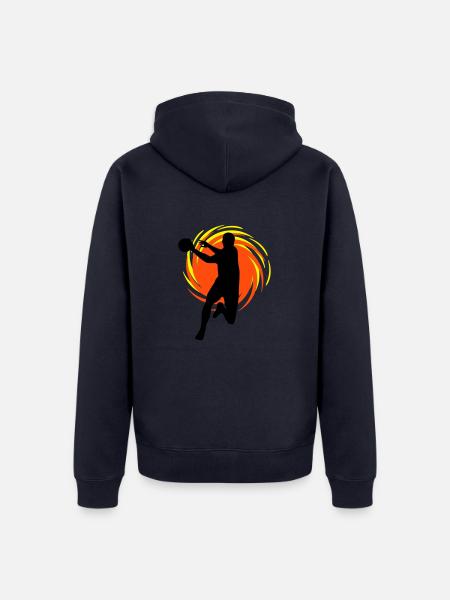 Wirbel Handballer - Unisex Premium Bio Zip Hoodie - Navy