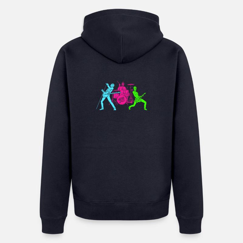 Mobile Devz Band - bande de développeurs - Veste à capuche bio Premium Unisexe - bleu marine
